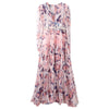 V-Neck Floral Chiffon Long Sleeve Spring Dress