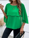 Women's Cape Sleeve Chiffon Shirt