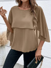 Women's Cape Sleeve Chiffon Shirt