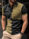 Men's Casual Color-Block Polo Shirt