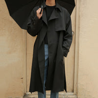 Men’s Double-Breasted Mid-Length Trench Coat